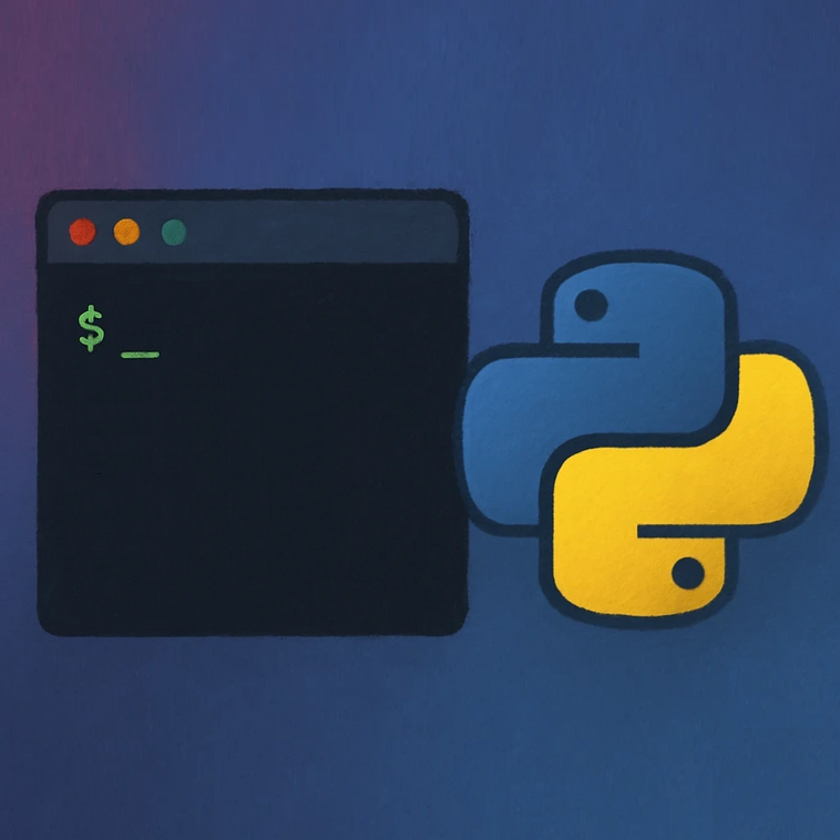 Thumbnail image for CS2064, showing a stylized Python logo and terminal window.