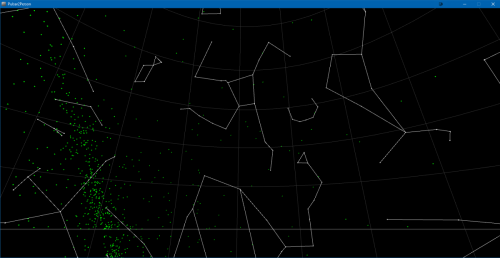 Outside of the galactic plane, pulsars are more sparse, though one is visible in M13.