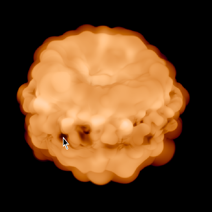 Thumbnail image for the visualization for science research area, showing a user interacting with a red nova simulation.