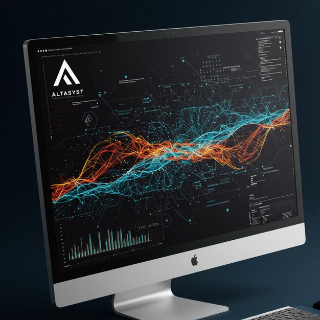 Thumbnail image for the visual analytics research area, showing a visualization on a computer screen.
